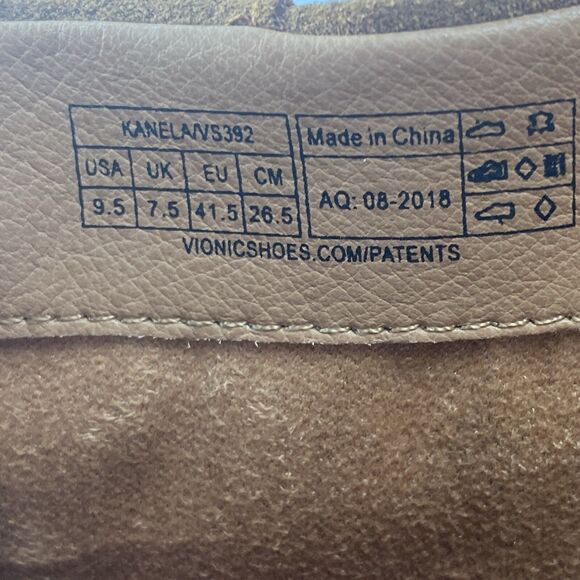 Womens Vionic Size 9.5 Boots Brown Suede Slouch Ankle Weather Resistant Comfort - Picture 10 of 12